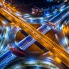 aerial-view-traffic-roundabout-highway-night